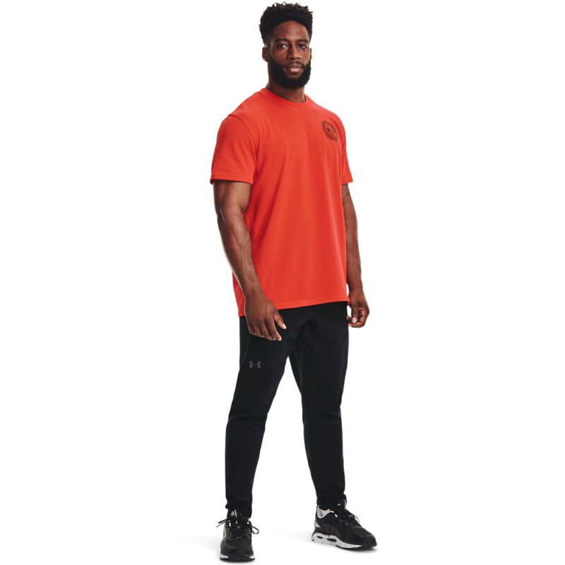 UA UNSTOPPABLE TAPERED PANTS-GRN BLK-001
