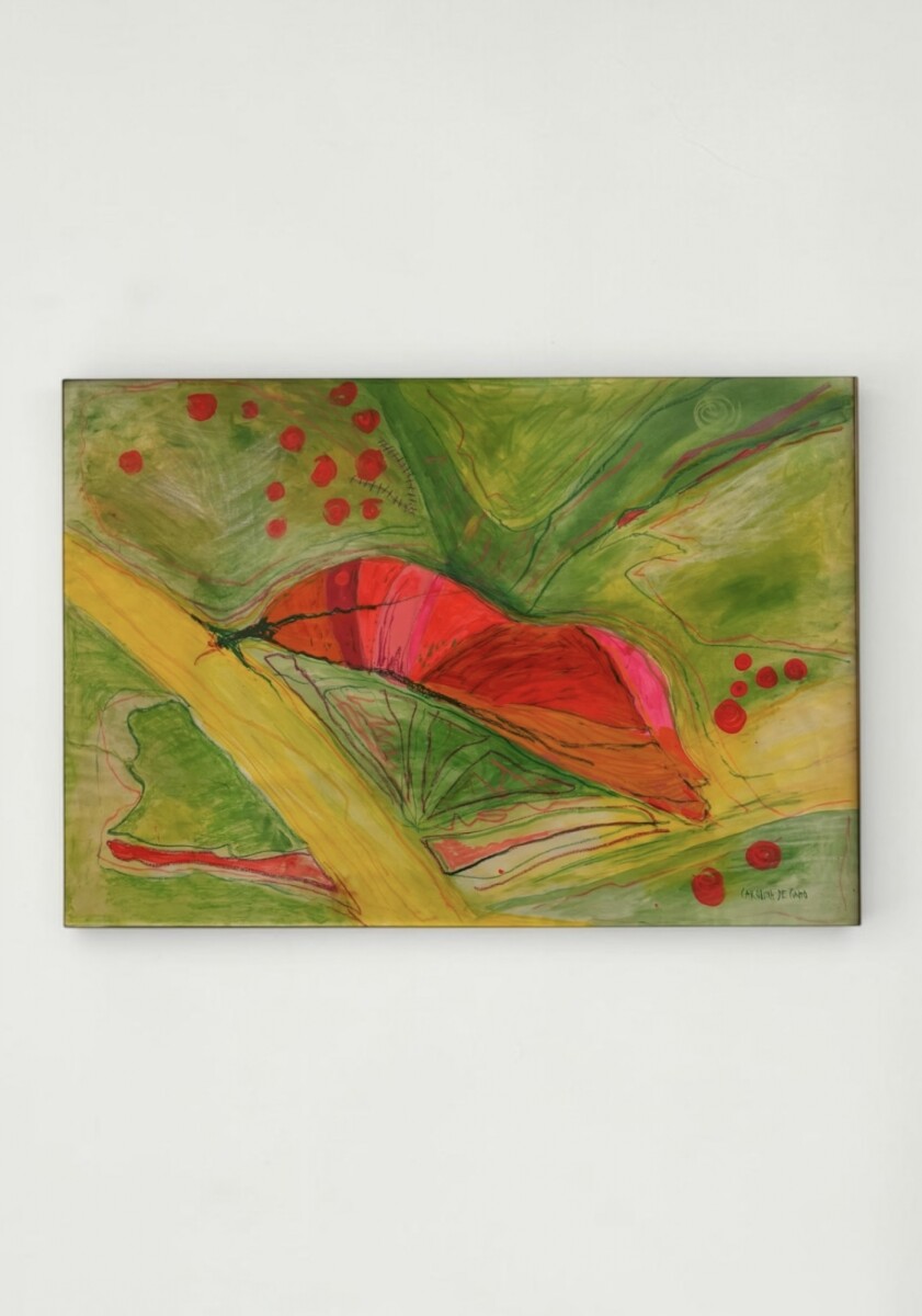 Ebullición Interna, 2025. Acrílico Sobre Cartulina. 100 x 70 cm. 
