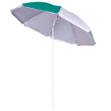 Sombrilla Playa 1,80m FPS 70 Articulable MOR Con Funda Acero Blanco/verde