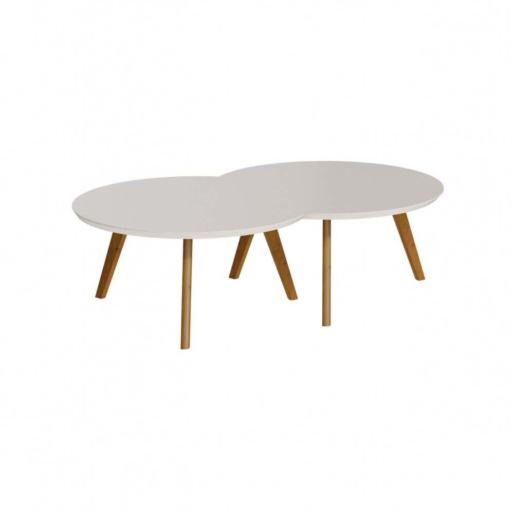 Mesa de Centro Classic - Luna - Conjunto - Línea Manhattan Blanco