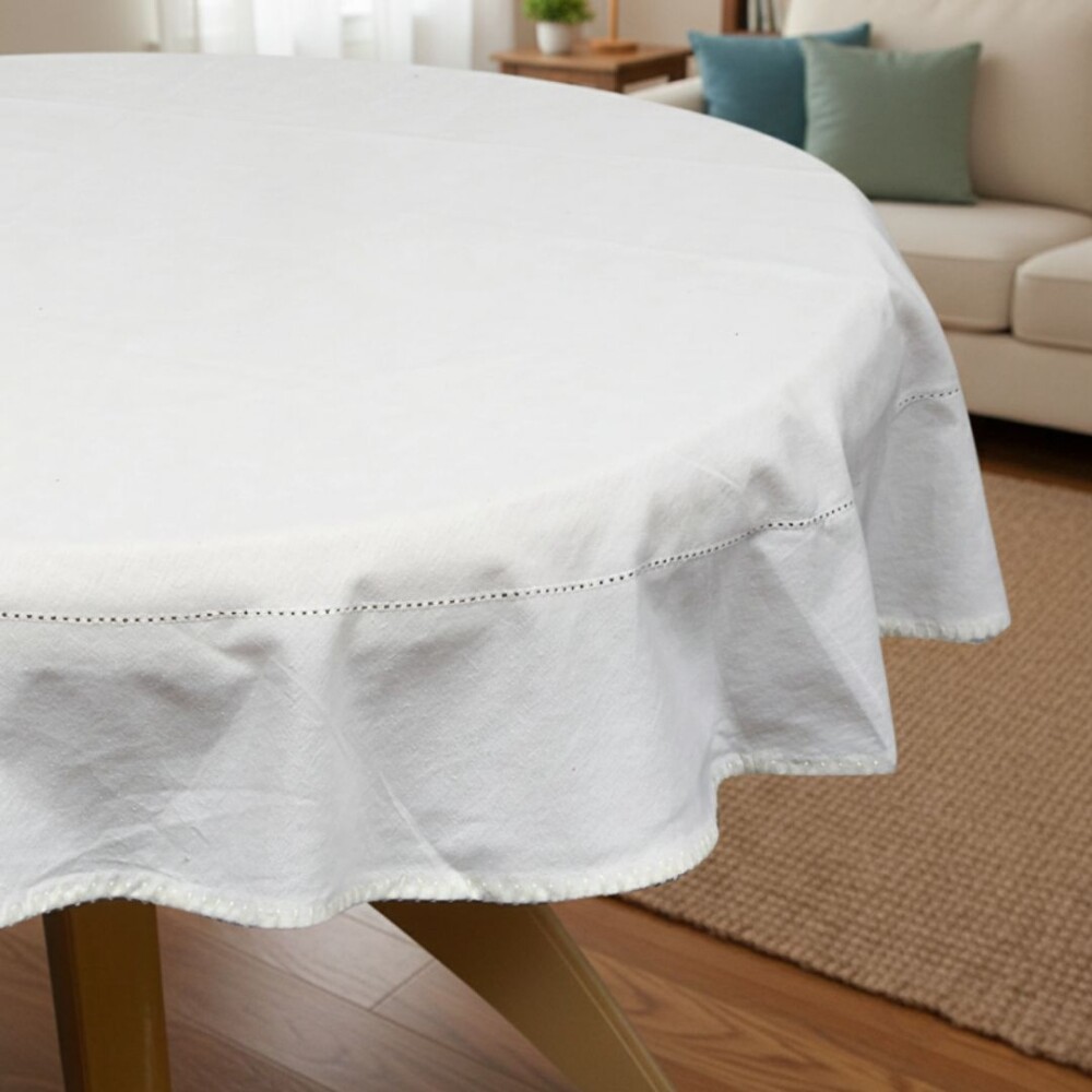 Mantel Manila Redondo - 180 cm - Blanco Mantel Manila Redondo - 180 cm - Blanco