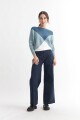 Sweater geométrico PETROLEO