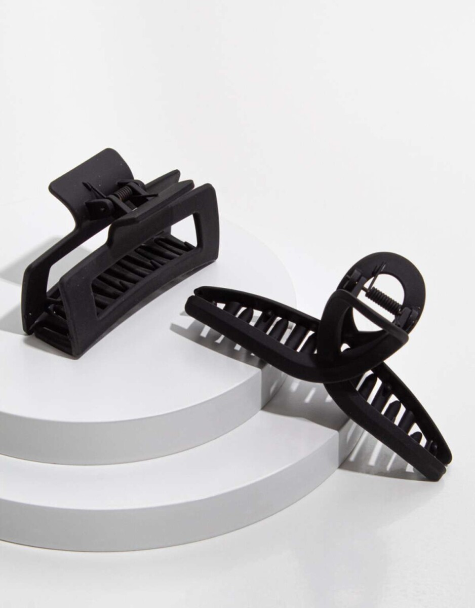 Set De Broches Matte - Negro 