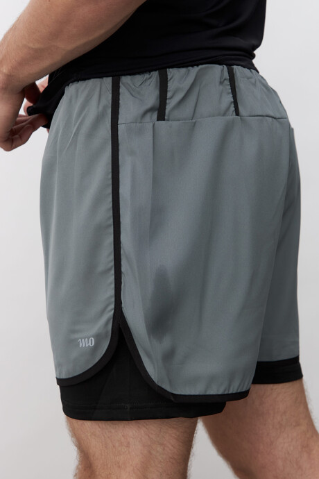 Short con calza interna Gris