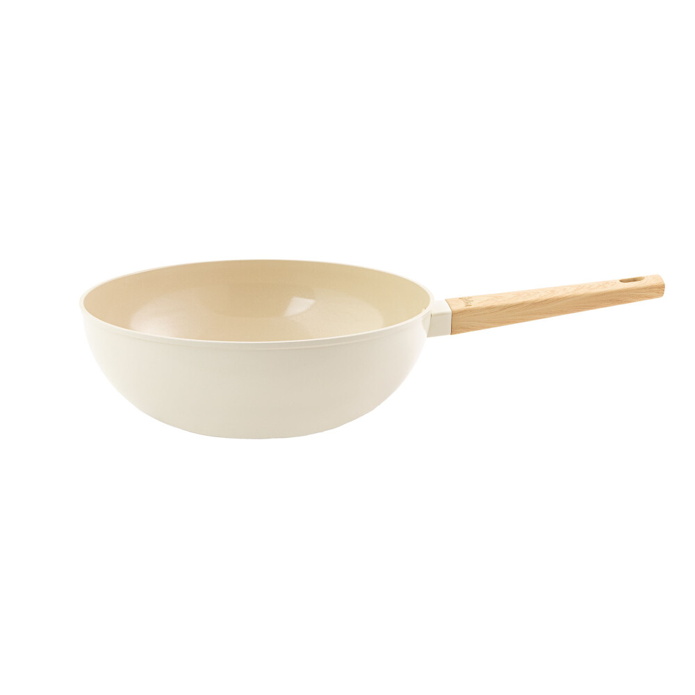 WOK C/ ANTIADHERENTE H NATURAL/BEIGE ALUMINIO HAR14