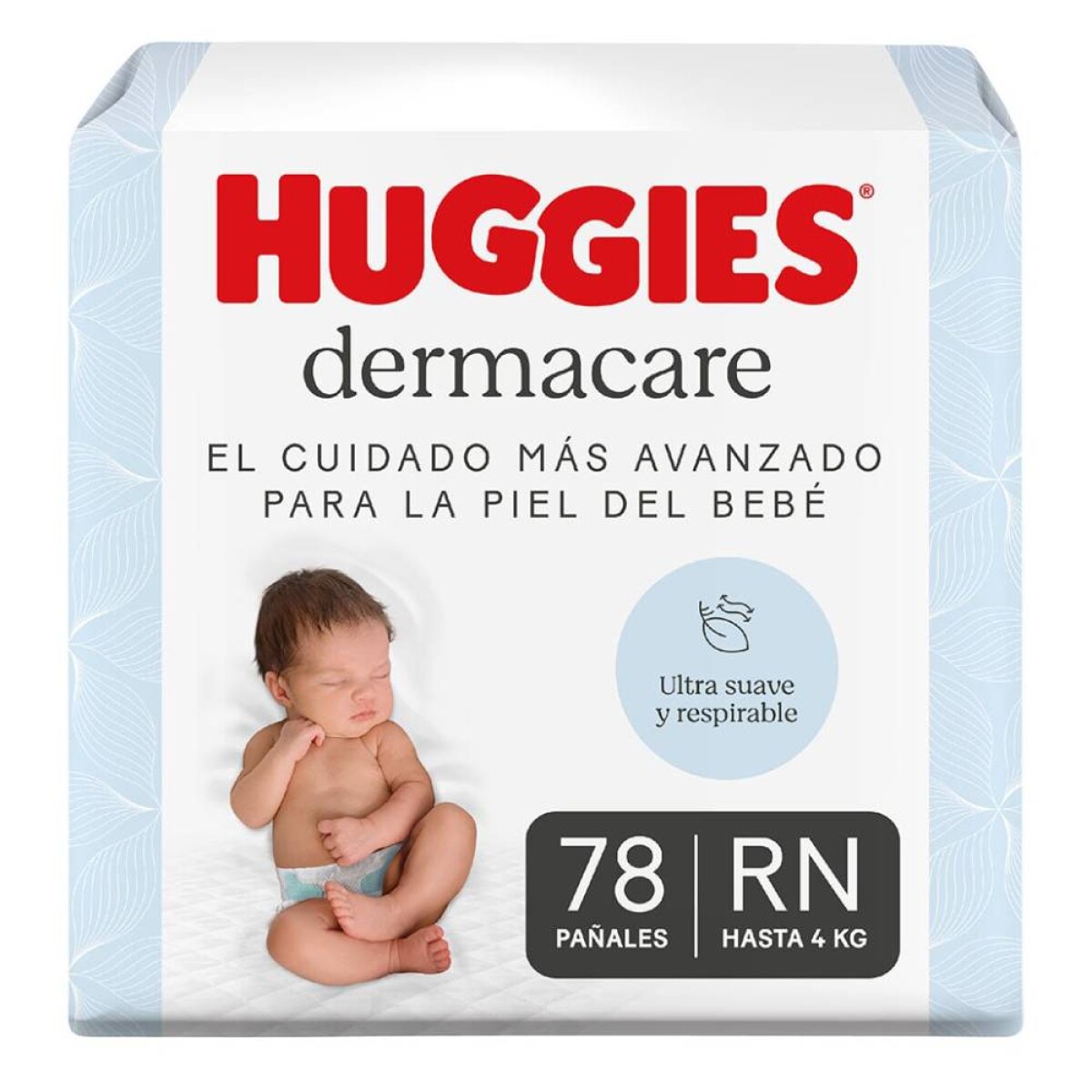 Pañales Huggies Dermacare Recién Nacido 78 Unidades 