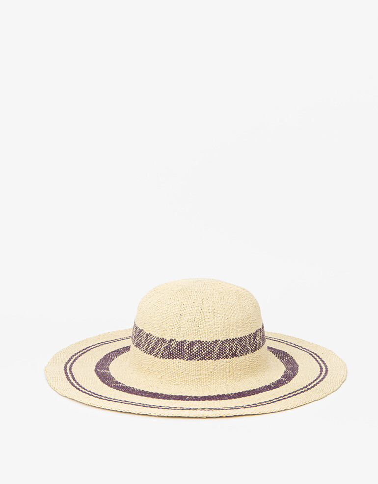 Sombreros verano Sombrero Efecto Rafia - Combinacion Bicolor
