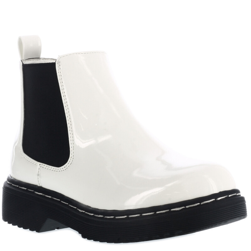 Bota de Niña Mini Miss Carol MILITU con elastico lateral Blanco