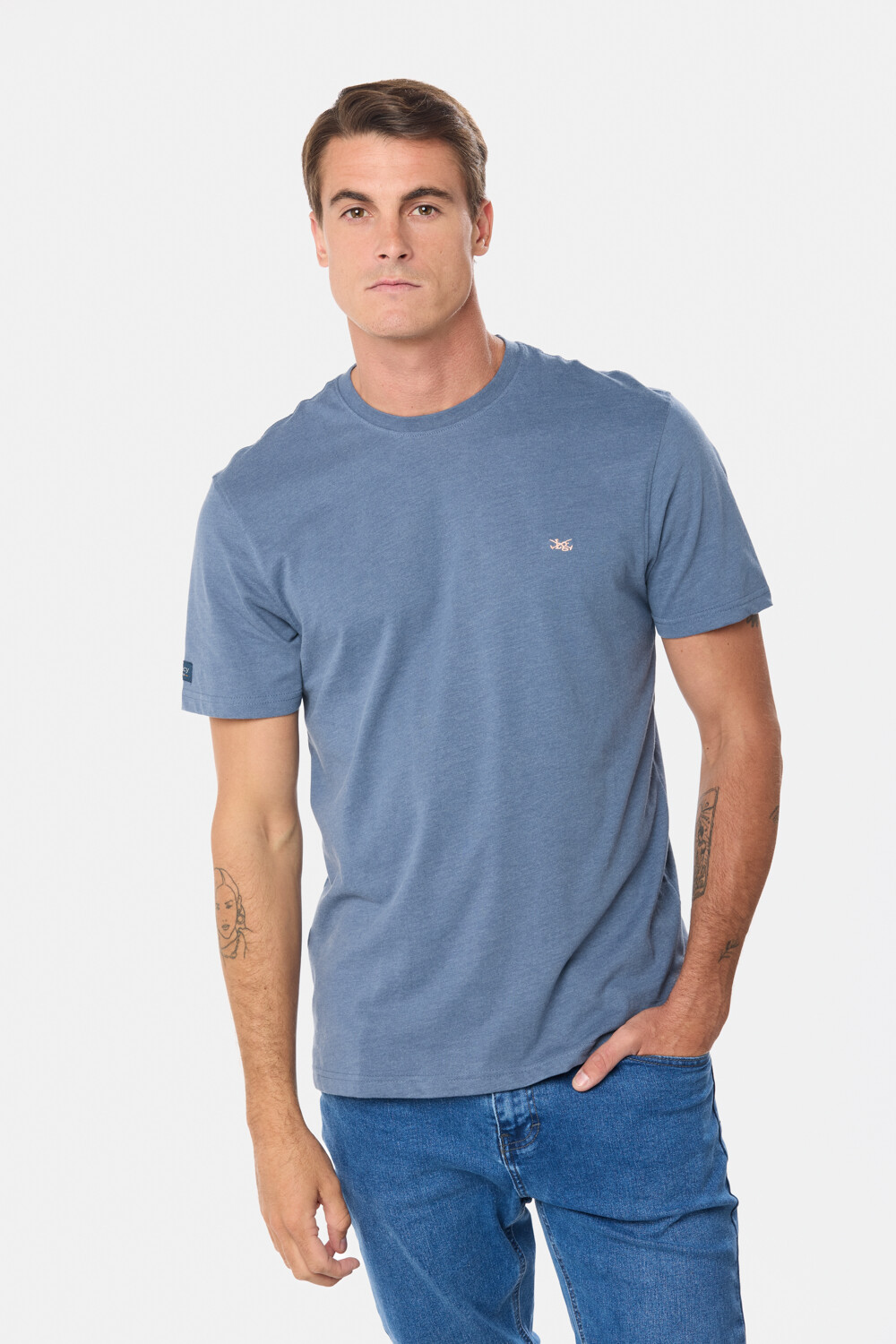 REMERA LISA DE ALGODÓN Piedra