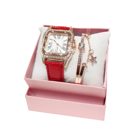 Set De Reloj - Square Rojo