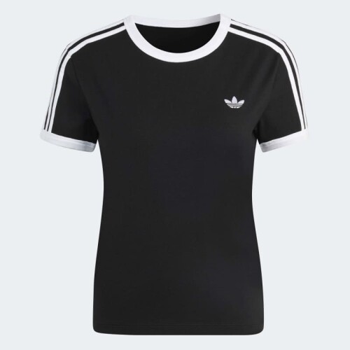 Remera Adidas 3 rayas Negro