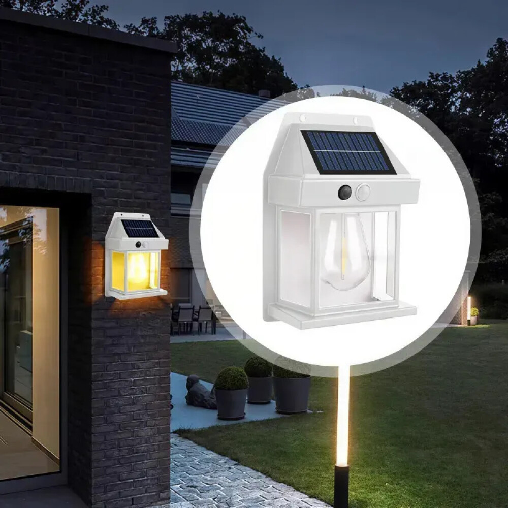 Foco Farol Solar Led Exterior Blanco Luz Cálida Foco Farol Solar Led Exterior Blanco Luz Cálida