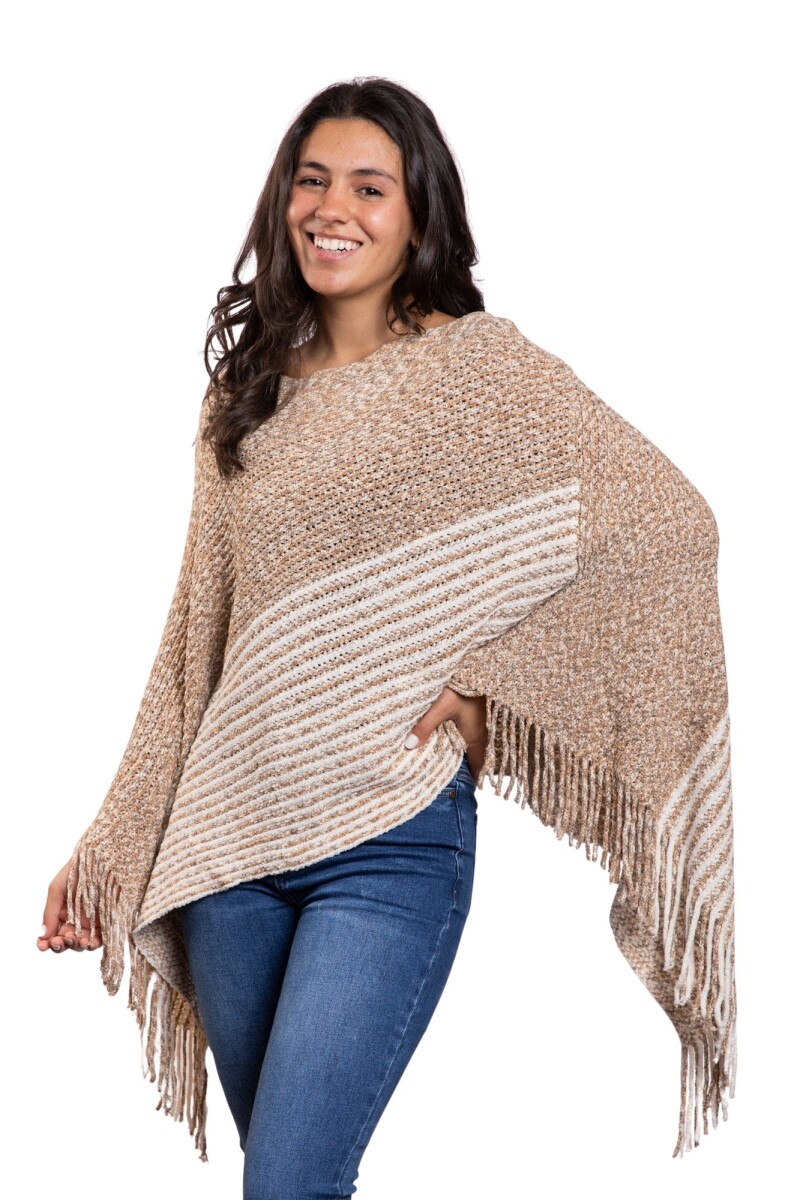 CHERRY PONCHO - BROWN 