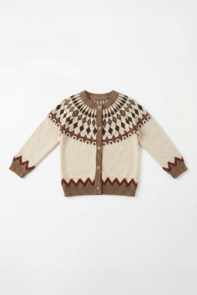 Cardigan kids bariloche beige melange