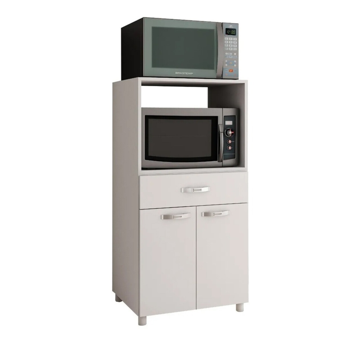 ARMARIO 2 PUERTAS 1 CAJÓN ORGANIZADOR MULTIUSO CON ESTANTE PARA MICROONDAS 