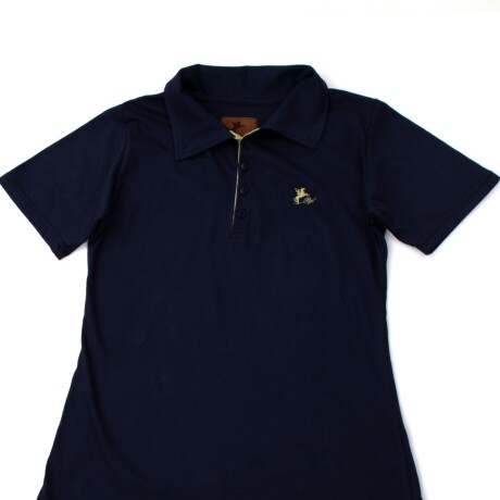 Remera Dama tipo Polo Azul