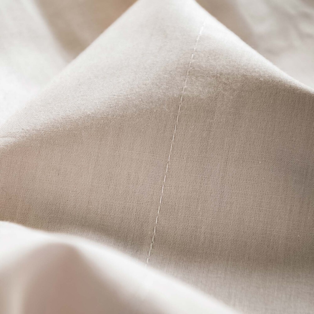 JUEGO DE SÁBANAS KING ALGODON NATURAL-BEIGE COTTON BASIC 180 HILOS BEIGE
