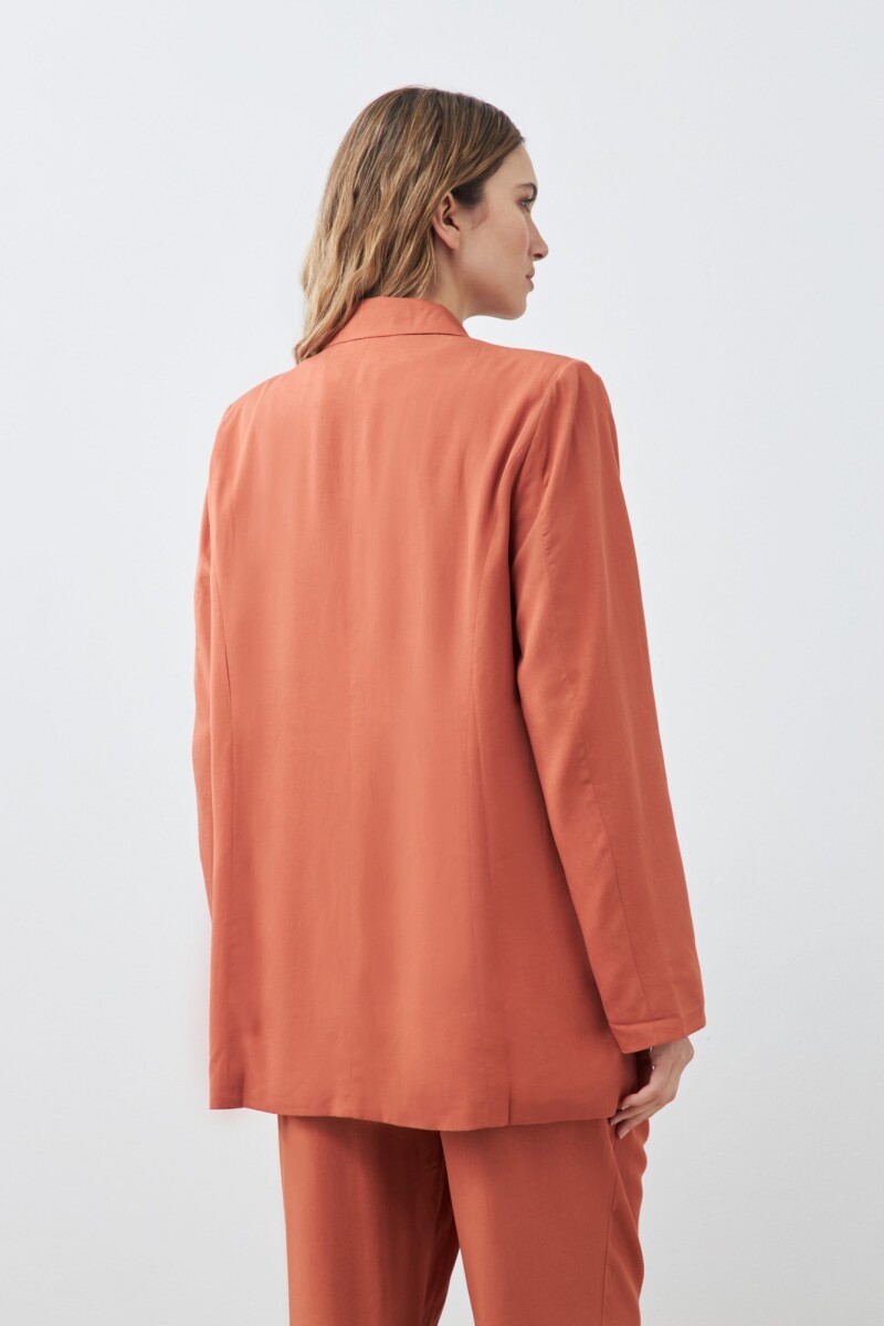 Blazer de lyocell lacre