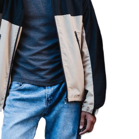 CAMPERA S-2XL NGRO/BEIGE