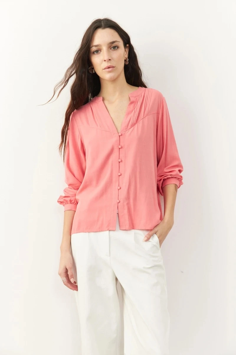 CAMISA D.CASSIN PERLINA - CORAL 