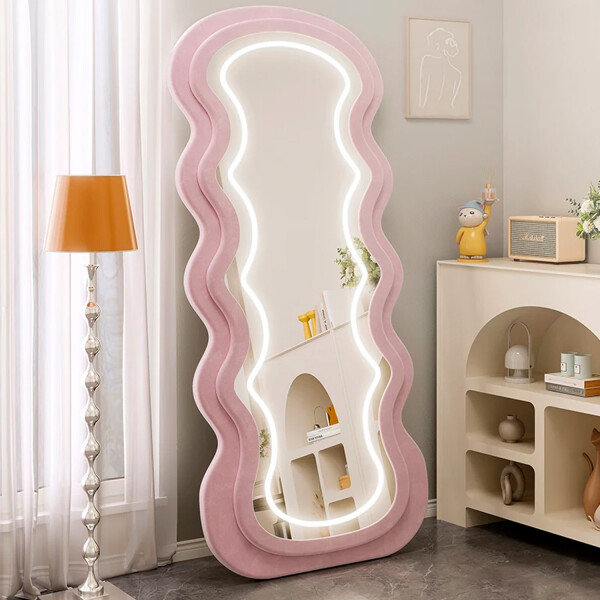 Espejo Ondulado Con Luz Led Led-m-01 VERDE