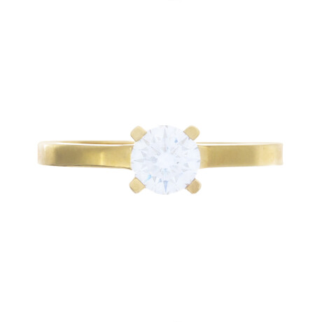 Anillo de oro 18 ktes con circonias Solitario Anillo de oro 18 ktes con circonias Solitario
