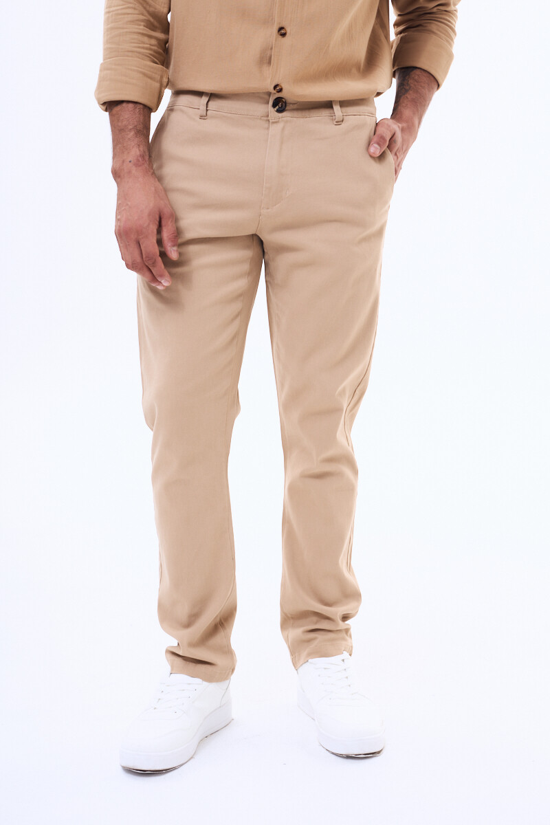 Pantalon de gabardina Rivera - Beige 
