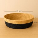 CESTO ORGANIZADOR DE FIBRA NATURAL NEGRO Ø35X10 cm CESTO ORGANIZADOR DE FIBRA NATURAL NEGRO Ø35X10 cm