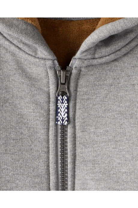 Campera de algodón con forro polar, gris Campera de algodón con forro polar, gris