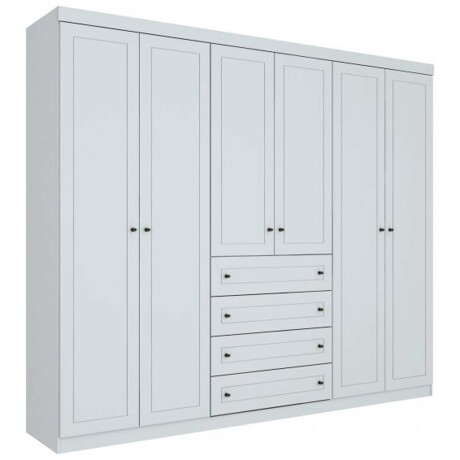 PLACARD ROPERO 6 PUERTAS MDF-Y-MDP BLANCO AMERICANO