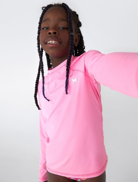 CAMISETA INFANTIL CON PROTECCION UV ROSA