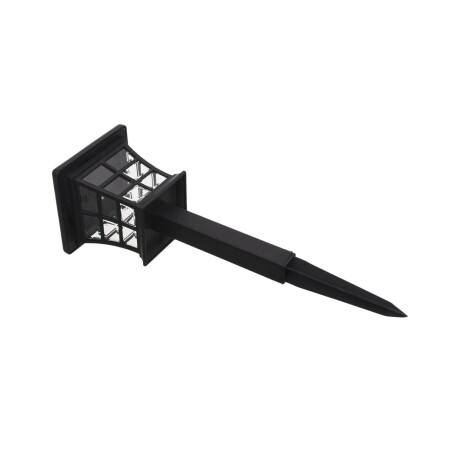 Pincho luz LED solar con estaca para jardín diseño Antique 35cm Negro