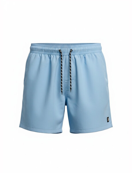 Short de baño liso celeste