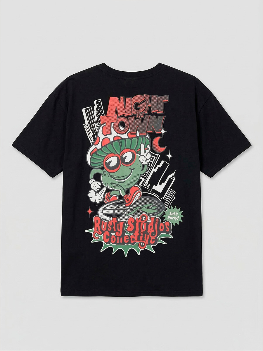 T-SHIRT FUNGI RUSTY - Negro 