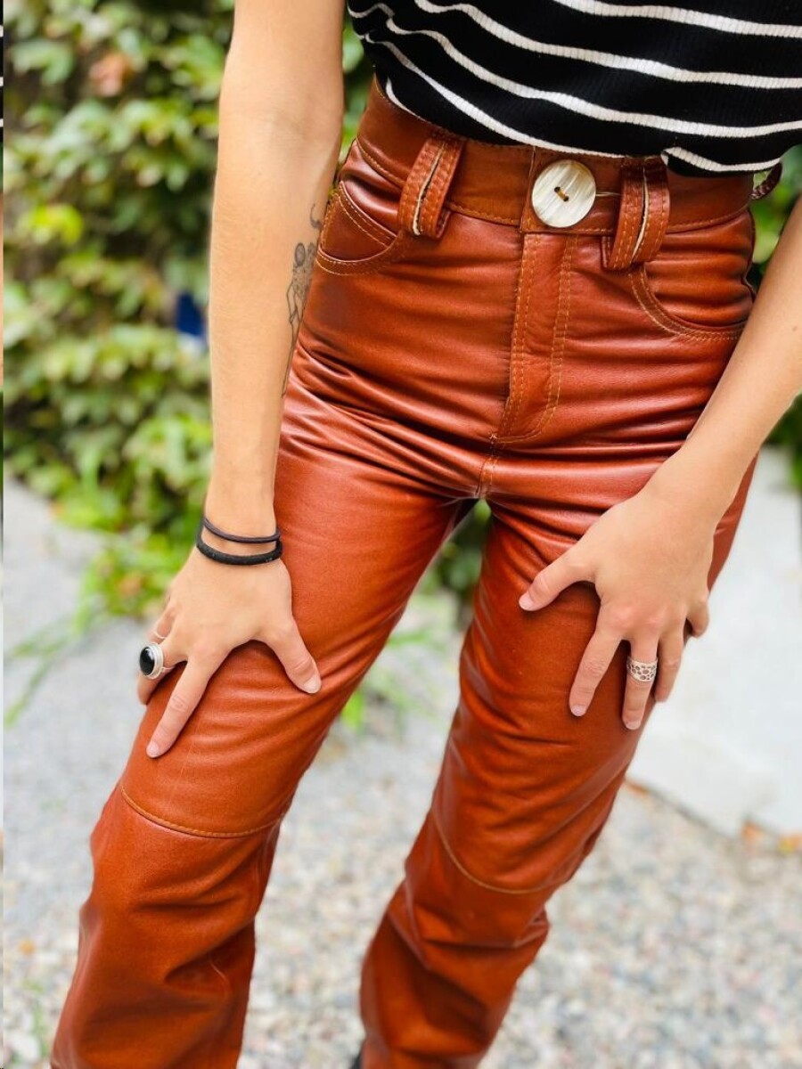 Leather Jeans Crawford - Caramel 