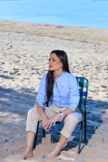Camisa Clara Celeste