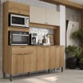 COCINA COMPACTA FLORIDA 1.85 MT 8 PUERTAS - CAPUCCINO/OFF WHITE COCINA COMPACTA FLORIDA 1.85 MT 8 PUERTAS - CAPUCCINO/OFF WHITE