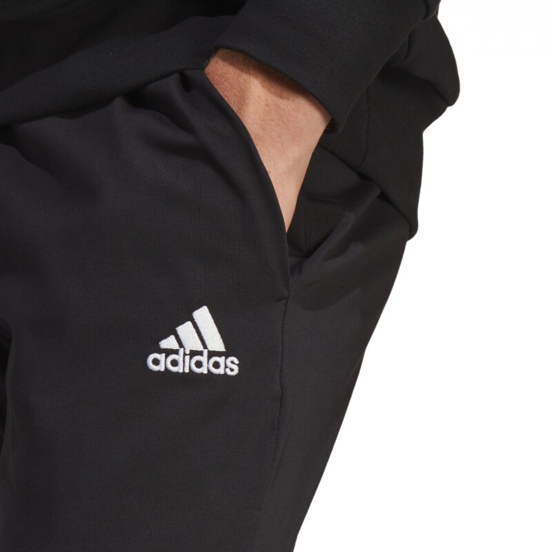 Pantalón Largo Essentials Single Jersey Tapered de Hombre Negro