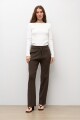 Pantalon tejido chocolate melange