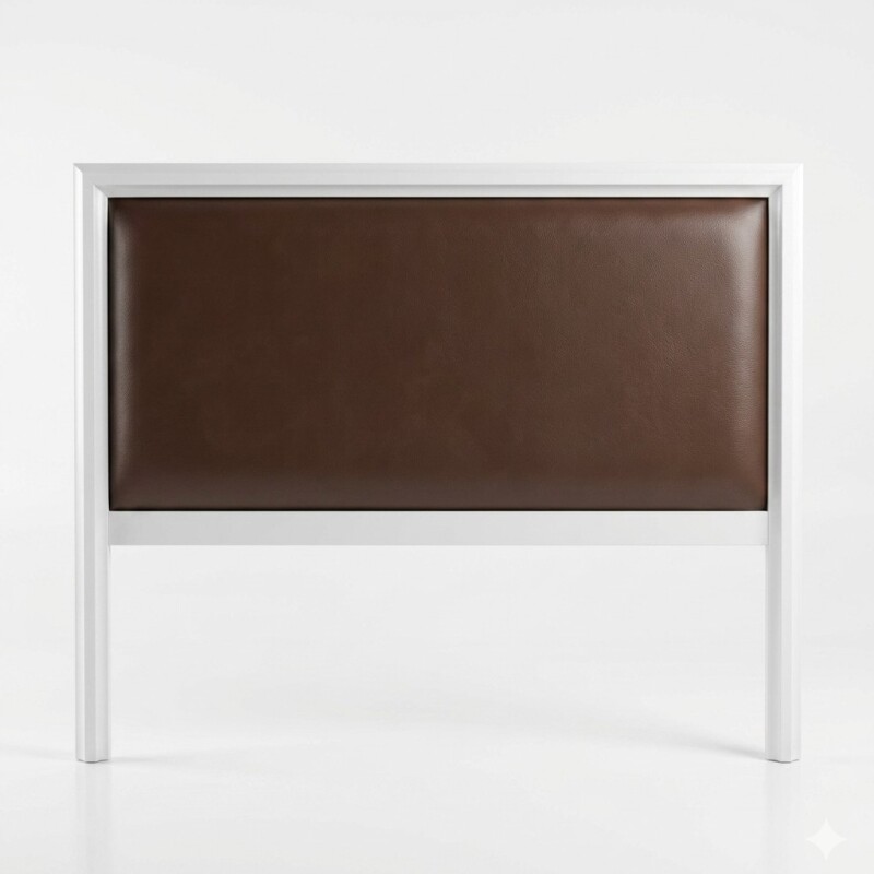 RESPALDO DE SOMMIER 2.00 MTS - MARCO BLANCO - TAPIZADO SINTETICO CHOCOLATE RESPALDO DE SOMMIER 2.00 MTS - MARCO BLANCO - TAPIZADO SINTETICO CHOCOLATE