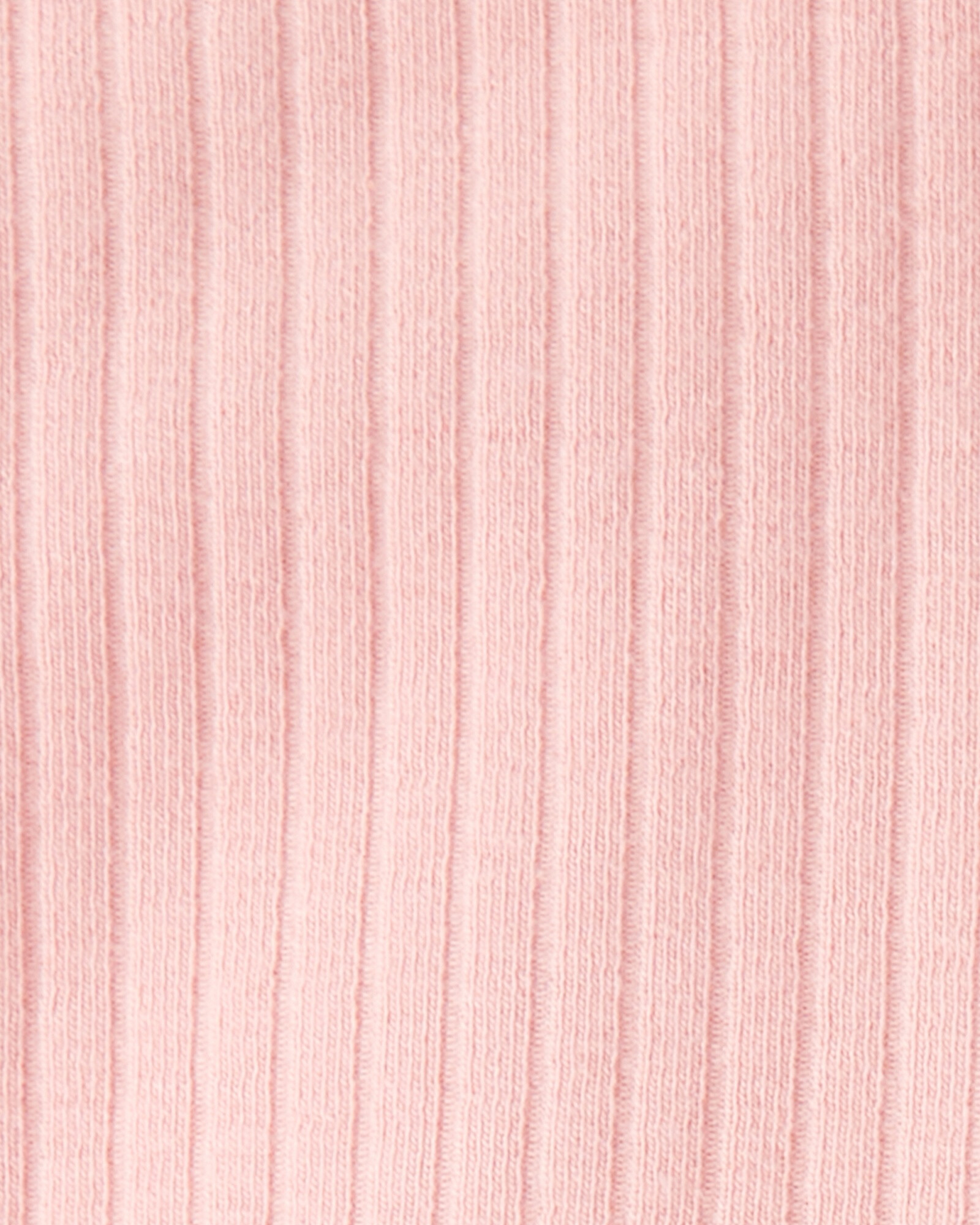 Calza acampanada de algodón acanalado, rosada Sin color