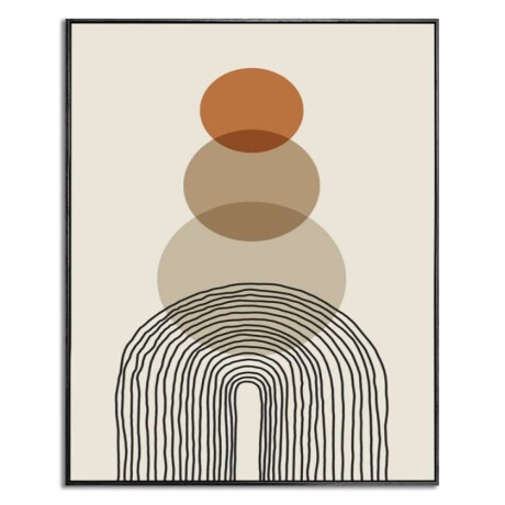 Cuadro Canvas 40X50Cm Marco Piramide Circulos