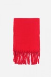 Bufanda power con flecos rojo