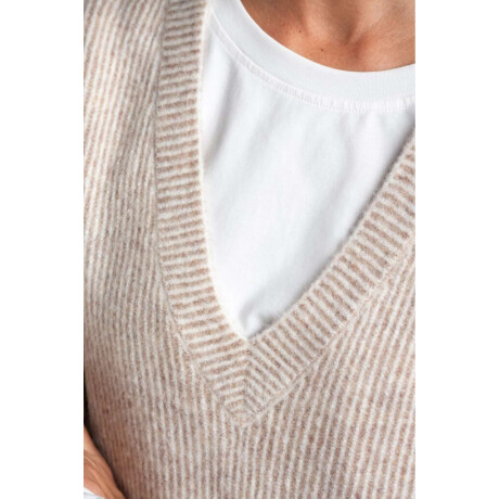 Chaleco Escote En V Mocha