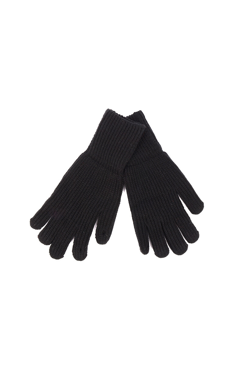 Guantes de punto tejido - Negro 