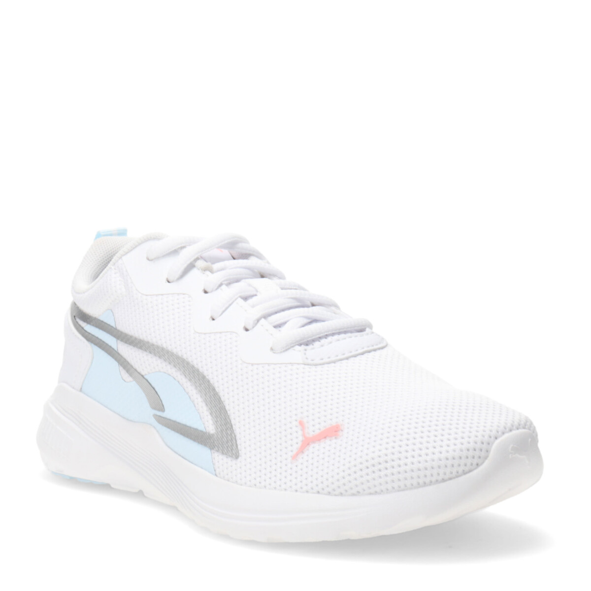 Championes de Mujer Puma All Day Active - Blanco - Celeste - Plateado 