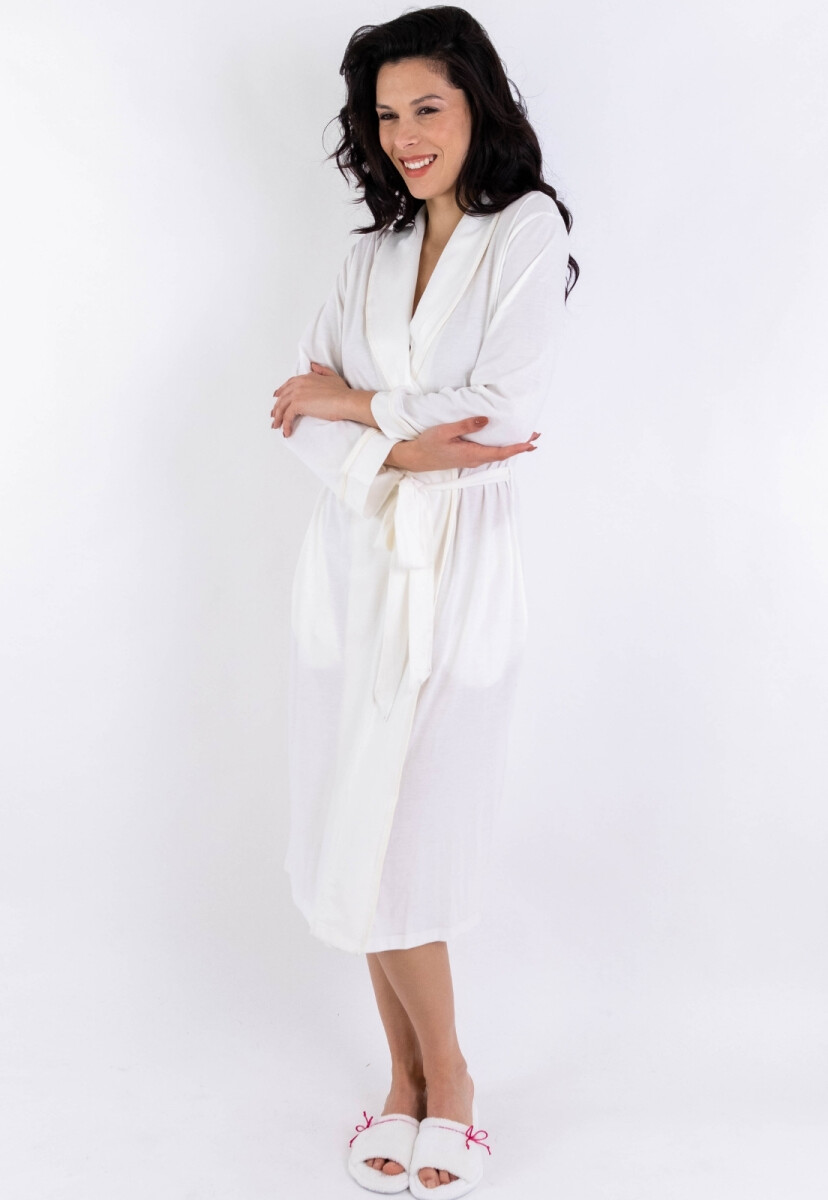 BATA EN ALGODÓN PIMA PERUANO - CHAMPAGNE-IVORY 