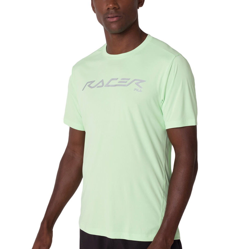 Fila remera masculina REFLECTIVE CORE RUN - verde fluor light Verde Fluor