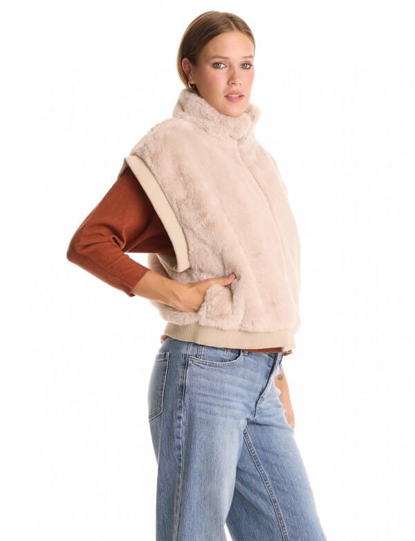 Chaleco Faux Fur BEIGE