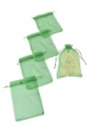 Pack x 100 - Bolsas organza 12x17 cm VERDE